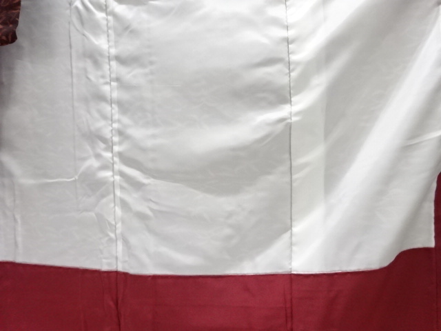  大正ロマン　錦紗草葉模様着物